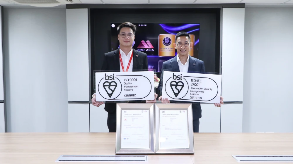 AMR Asia Receives ISO 9001:2015 and ISO/IEC 27001:2022 Certifications